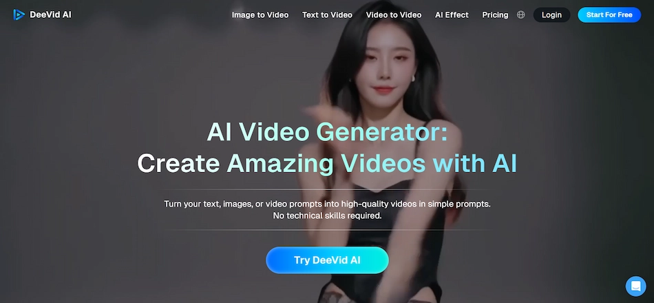 هوش مصنوعی ساخت ویدیو Deevid
