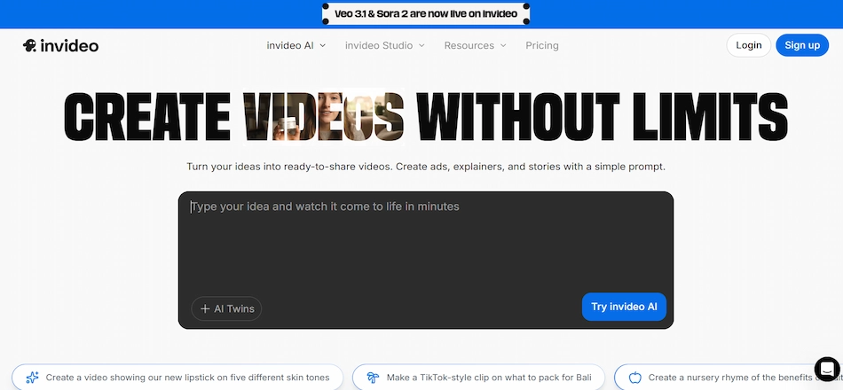 هوش مصنوعی ساخت ویدیو InVideo